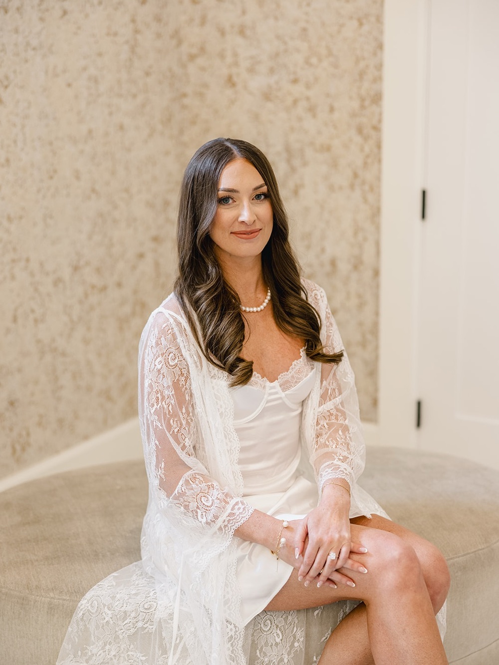 Lace Sheer Long Robe - Picture 3 of 4
